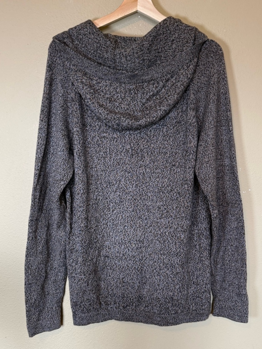 Paka Alpaca Handmade Hooded Hoodie Tunic Size Large Brown Tweed Granola Soft - Picture 4 of 7